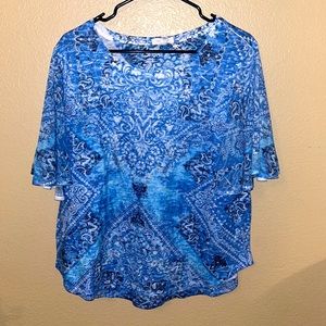 Rhinestone flowy top